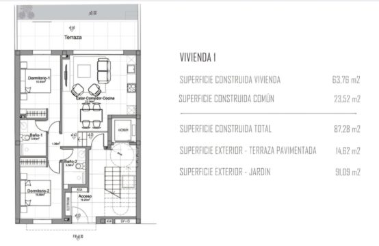 Neu gebaute 2-Schlafzimmer-Apartments, Fertigstellung 2026, in Palma de Mallorca. | Ref.: 13802